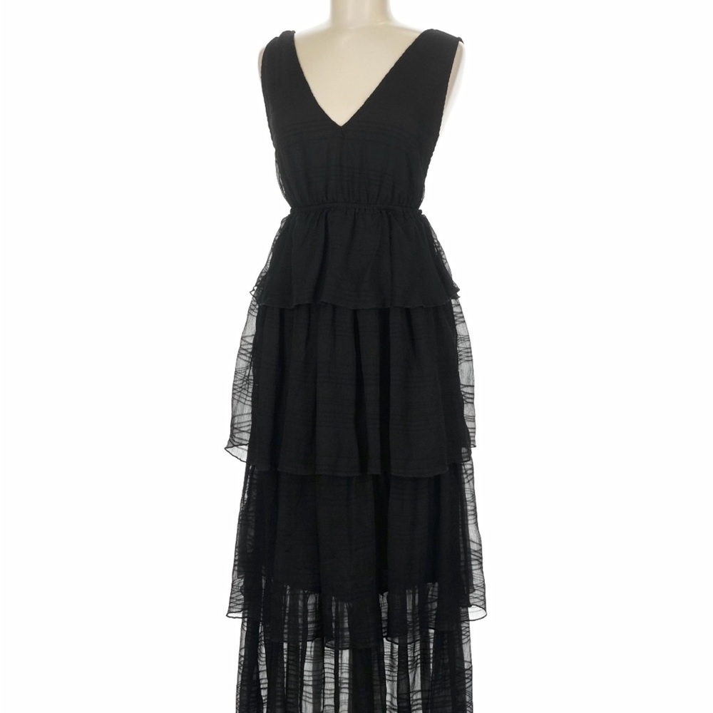 Lulu's Black Layered Maxi Dress